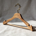 Natural Solid Wood Vintage Carved Hook Hanger