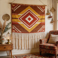 Boho Handwoven Tassel Wall Tapestry Art